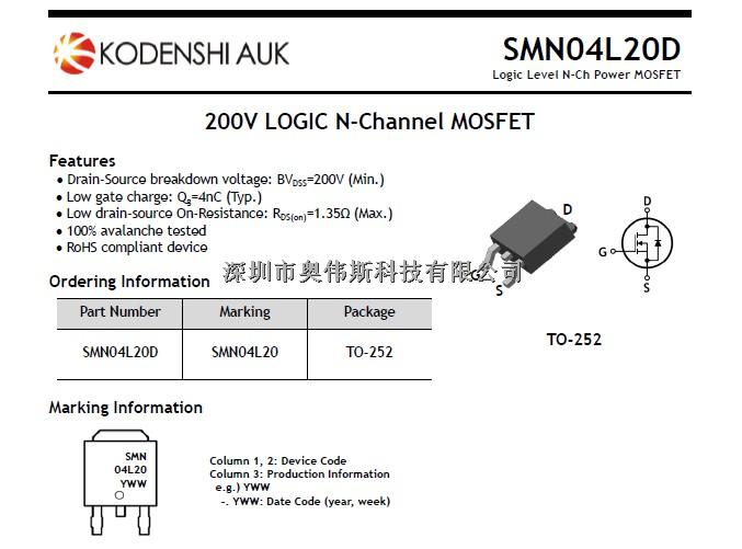 代理供应AUK SMN04L20D，可开17点增值税票-SMN04L20D尽在买卖IC网