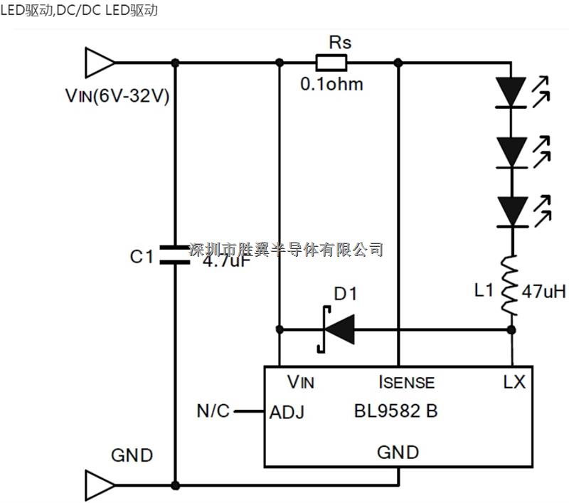 降压型LED驱动:BL9582B 32V/1.4A替代PT4115用于：z照明标志/z液晶电视背光-BL9582B尽在买卖IC网